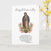 Carte Guadalupe | Saint Valentin | Religieux catholique (Fleur jaune)