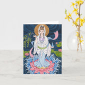 Carte Guan Yin note card (Fleur jaune)