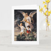 Carte GUARDIAN ANGEL Bernhard Plockhorst 1886 (Fleur jaune)