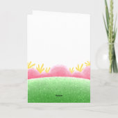 Carte Guépard de printemps prairie de la Saint-Valentin (Dos)