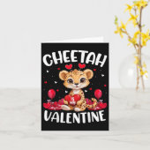 Carte Guépard est mon amour de la Saint-Valentin Cœurs G (Fleur jaune)