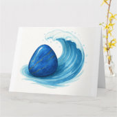 Carte Guérir la pierre bleue avec la vague de la mer - G (Fleur jaune)