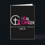 Carte Guérir le cancer Croire en Dieu Chrétien Cancer du<br><div class="desc">Guérir le cancer Croire en Dieu Chrétien Sensibilisation au cancer du sein _3</div>