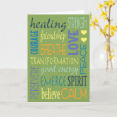 Carte Guérir les mots Encouragement (Fleur jaune)