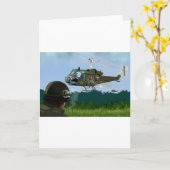 Carte Guerre de Vietnam Bell Huey. (Fleur jaune)