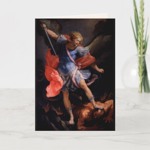 Carte Guerrier Angel Michael Défait Satan Guido Reni Voi