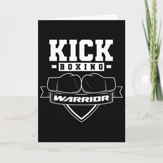 Carte Guerrier de kickboxing Kickbox Kickboxer Kick Boxi (Devant)
