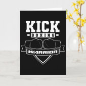 Carte Guerrier de kickboxing Kickbox Kickboxer Kick Boxi (Fleur jaune)