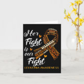 Carte Guerrier de sensibilisation à la leucémie Son comb (Fleur jaune)