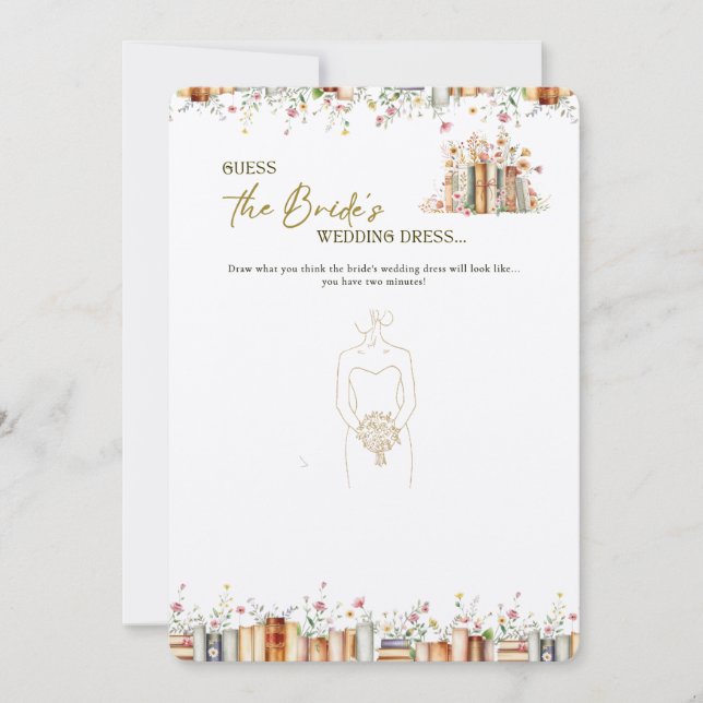 Carte Guess the Bride's Mariage Dress Game - Thème du li (Devant)