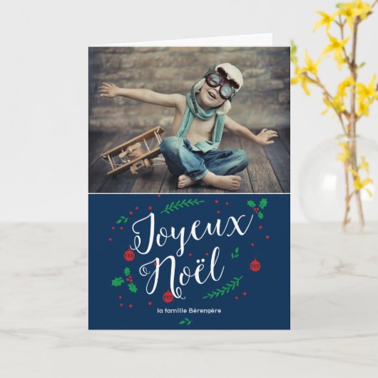 Carte gui Merry photo de vacances (Fleur jaune)