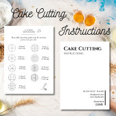 Carte Guide de coupe de gâteau Boulangerie ronde simple