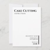 Carte Guide de coupe de gâteau Boulangerie ronde simple (Devant)