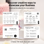 Carte Guide de coupe de gâteau Mariage rond simple