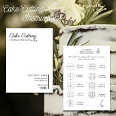 Carte Guide de coupe de gâteau Mariage rond simple