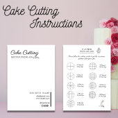Carte Guide de coupe de gâteau Mariage rond simple