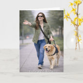 Carte Guide de diplomation de chien guide Ensemble vers (Fleur jaune)