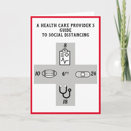 Carte Guide de distanciation sociale des fournisseurs de (Devant)