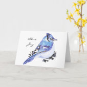 Carte Guide inspiré animal de nature de geai bleu de (Fleur jaune)