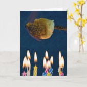 Carte guimauve de torréfaction au-dessus des bougies (Fleur jaune)