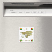 Carte Guinée-Bissau + Drapeaux Magnet (In Situ (Lave-vaisselle))
