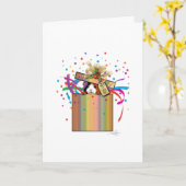 Carte Guinée PIg voeux de Noël (Fleur jaune)