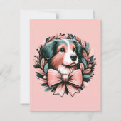 Carte Guirlande australienne berger de Noël personnalisé (Devant)