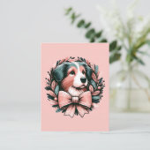 Carte Guirlande australienne berger de Noël personnalisé (Debout devant)