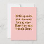 Carte Guirlande australienne berger de Noël personnalisé (Dos)