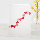 Carte Guirlande de Cœurs Minimaliste (Fleur jaune)