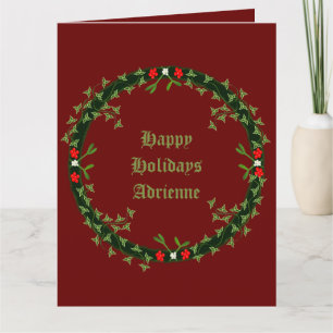 Carte Guirlande de Noël gothique personnalisée
