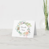 Carte Guirlande de roses d'été Merci (Devant)
