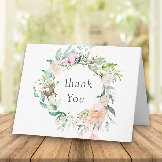Carte Guirlande de roses d'été Merci
