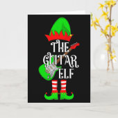 Carte Guitar Elf Christmas Pajamas Matching Family Elf S (Fleur jaune)