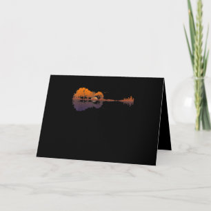 Carte Guitar Lake Shadow Amour Guitare Cadeau Amateurs d