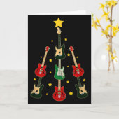 Carte Guitar Xmas Tree Musical Guitar Lovers Guitarist C (Fleur jaune)