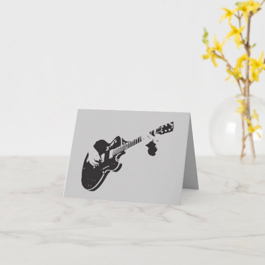 Carte Guitare - (Fleur jaune)