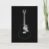 Carte Guitare acoustique de l'art monochrome (Devant)