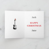 Carte Guitare cool Père Noël (Intérieur)