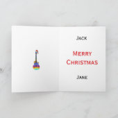 Carte Guitare de Noël cool Psychédélique (Intérieur)