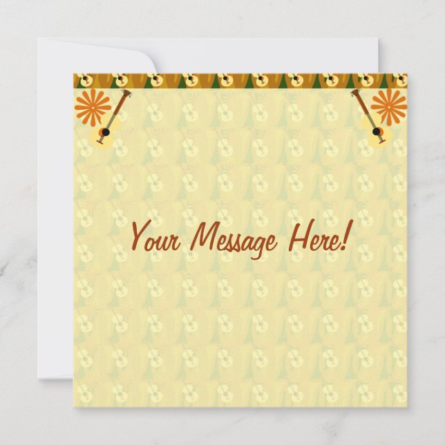 Carte Guitare de style vintage (Devant)