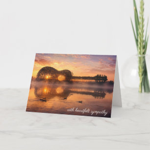 Carte Guitare de sympathie Silhouette d'arbres avec des