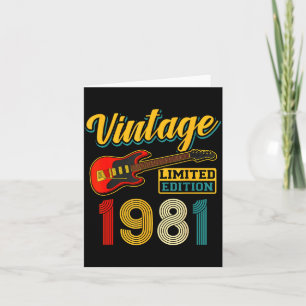 Carte Guitare édition limitée vintage 1981 année de nais