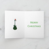 Carte Guitare électrique de Noël Père Noël (Intérieur)