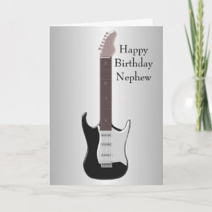 Carte Guitare électrique personnalisée Nephew Anniversai