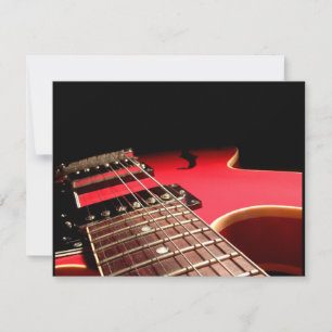 Carte Guitare électrique rouge