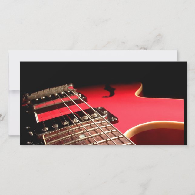 Carte Guitare électrique rouge (Devant)