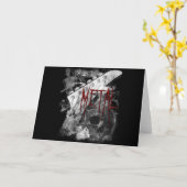 Carte Guitare en métal de la mort (Fleur jaune)