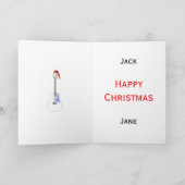 Carte Guitare Joyeux Noël Dessin minimaliste (Intérieur)