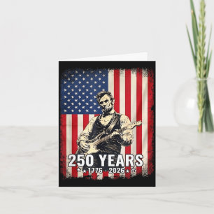 Carte Guitare patriotique vintage inspirée de l'américai
